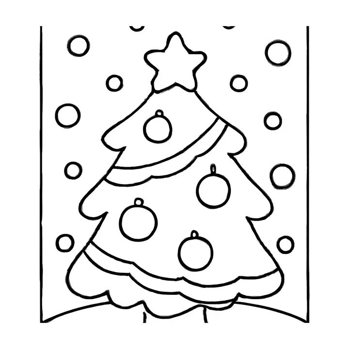 Coloriage Noël facile à imprimer