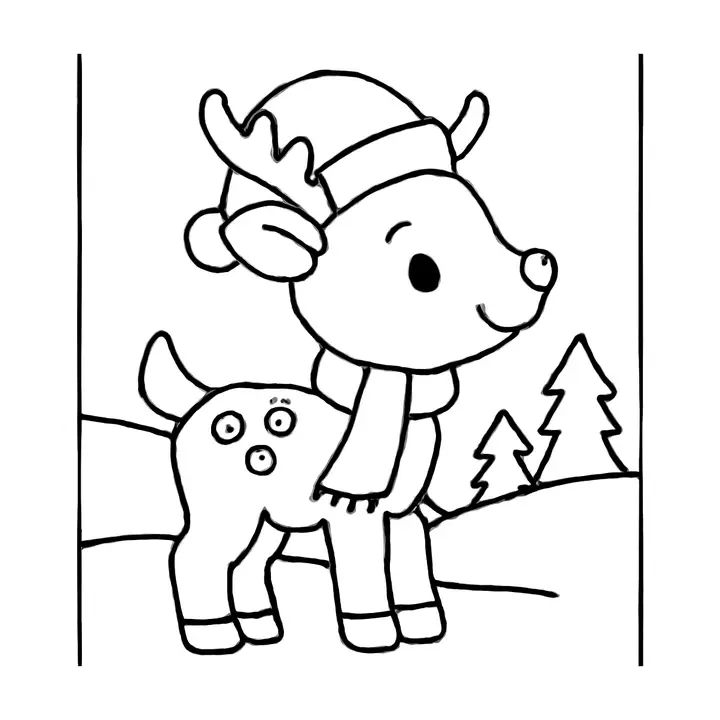 Coloriage Noël magique à imprimer pour les petits artistes