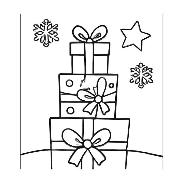 Coloriage Noël magique à imprimer pour les petits artistes