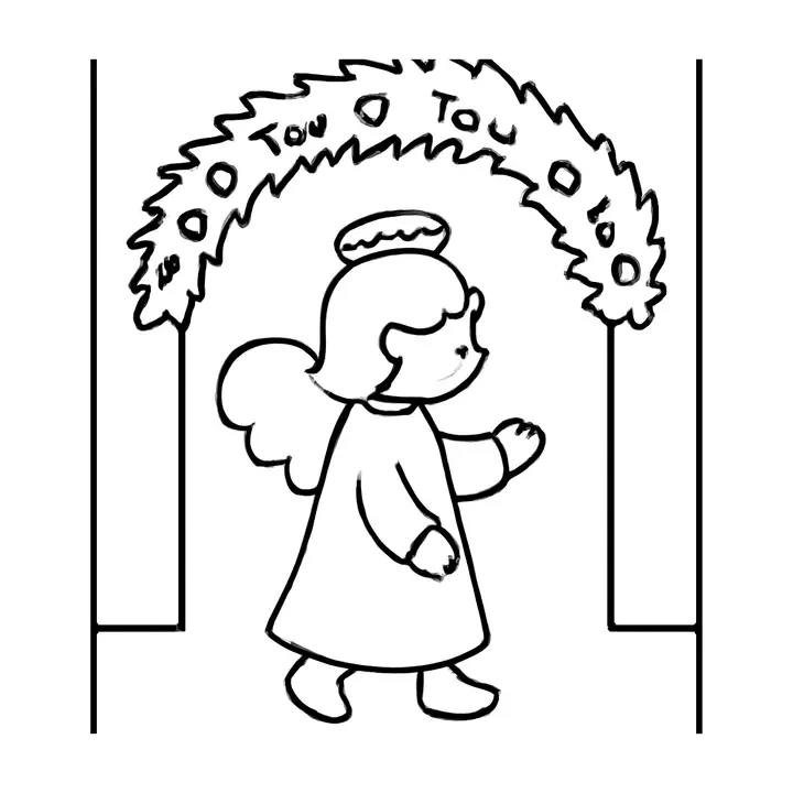 Coloriage Noël magique à imprimer pour les petits artistes