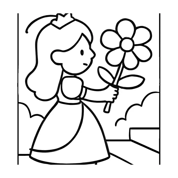 Coloriage princesse magique à imprimer pour les petits…