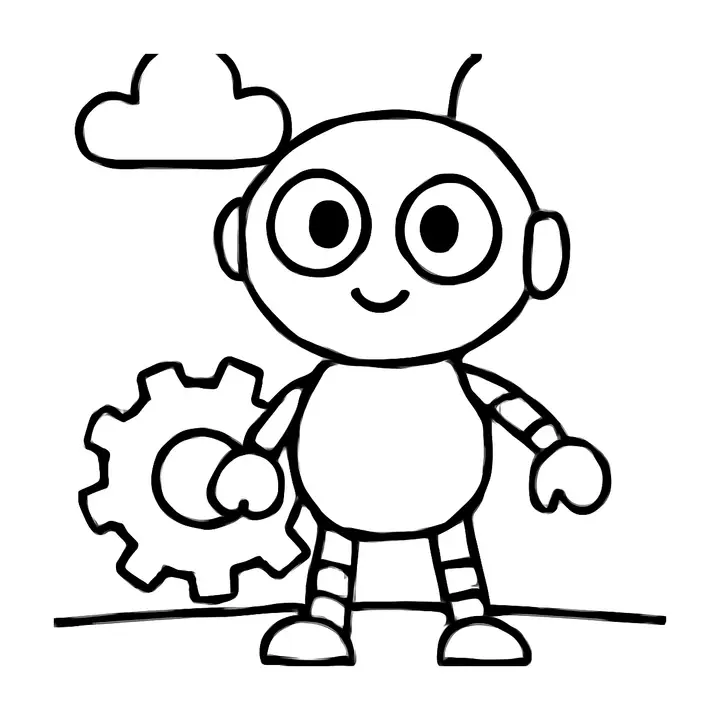 Coloriage robot futuriste gratuit à imprimer