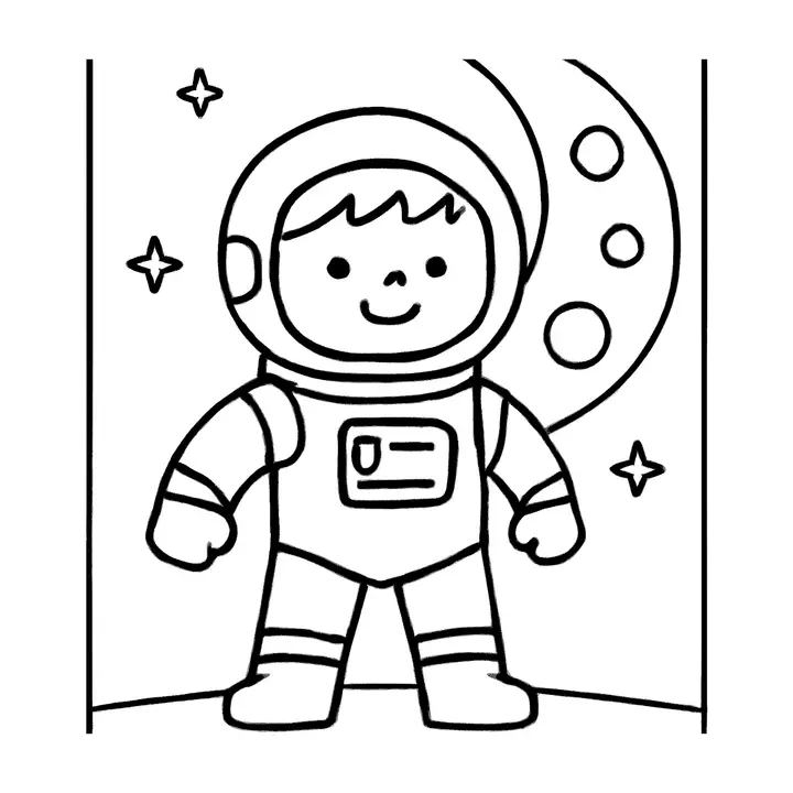 Coloriage étoiles et planètes à imprimer gratuitement