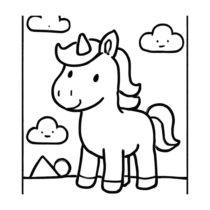 Coloriage licorne féerique à imprimer gratuitement