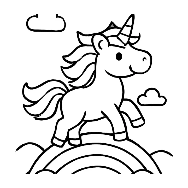 Coloriage licorne enchantée à imprimer gratuitement