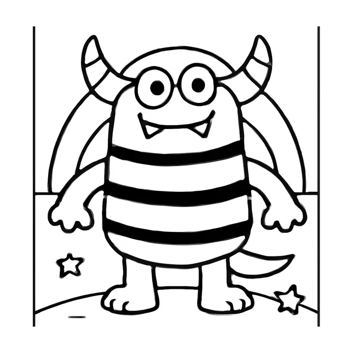 Coloriage Monstres gentils à imprimer