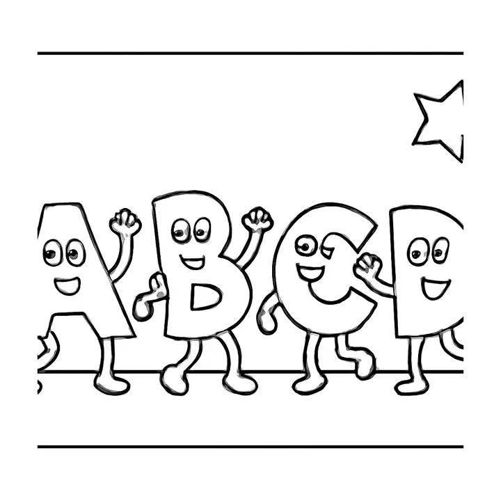 Coloriage des lettres amusantes à imprimer pour enfants