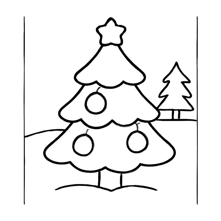 Coloriage Noël magique à imprimer pour petits artistes