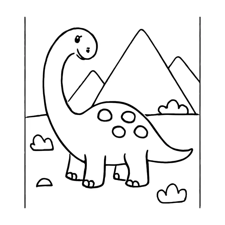 Coloriage de dinosaures amusants à imprimer gratuitement