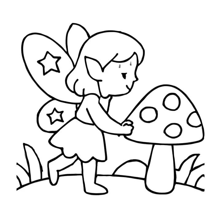 Coloriage fée enchantée gratuit à imprimer