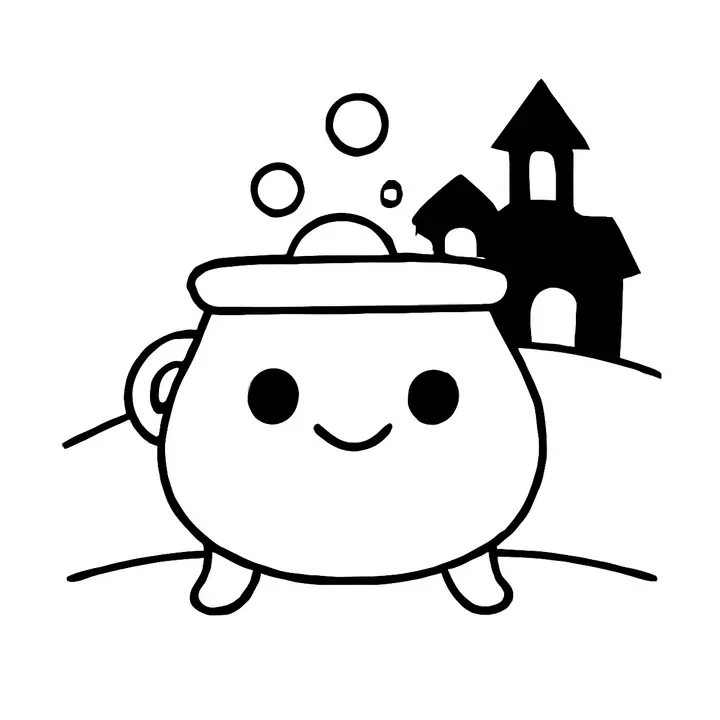 Coloriage sorcières et monstres à imprimer pour Halloween