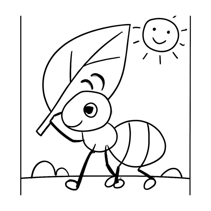 Coloriage d'insectes rigolos à imprimer pour petits artistes