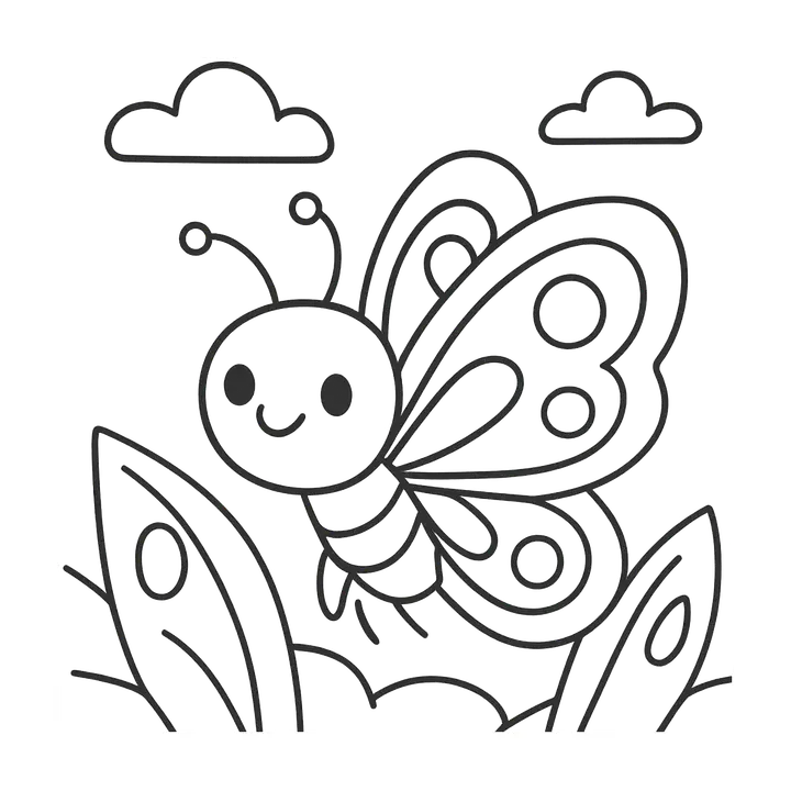 Coloriage d'insectes rigolos à imprimer pour les petits