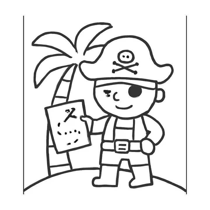 Coloriage pirate gratuit pour jeunes aventuriers