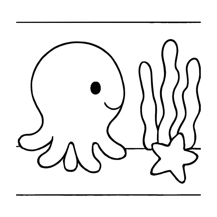 Coloriage créatif des animaux marins à imprimer gratuitement