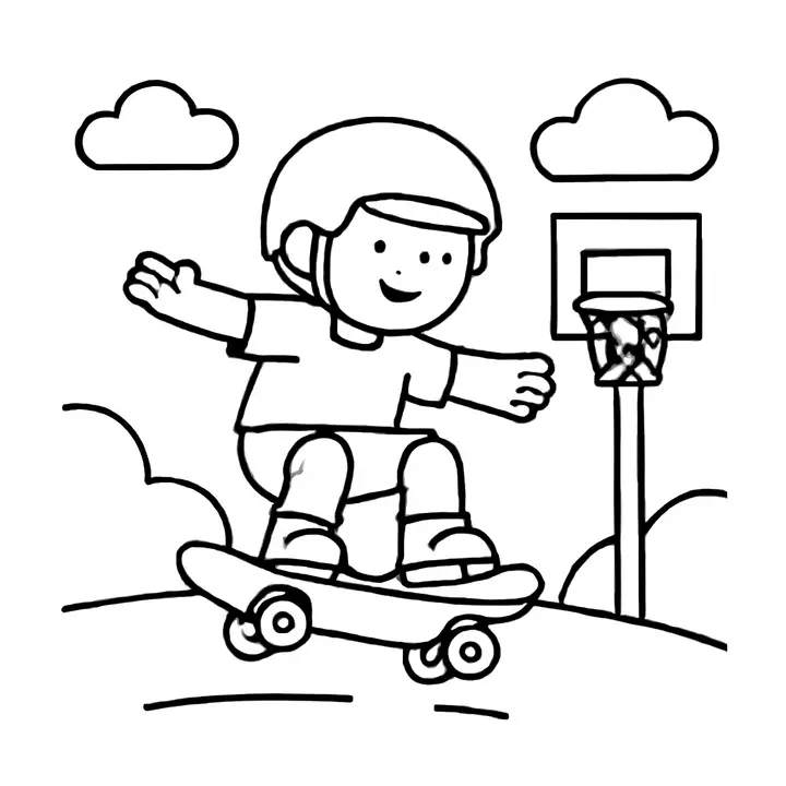 Coloriage sports amusants à imprimer pour les petits…