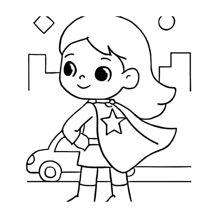 Coloriage super-héros gratuit pour petits aventuriers