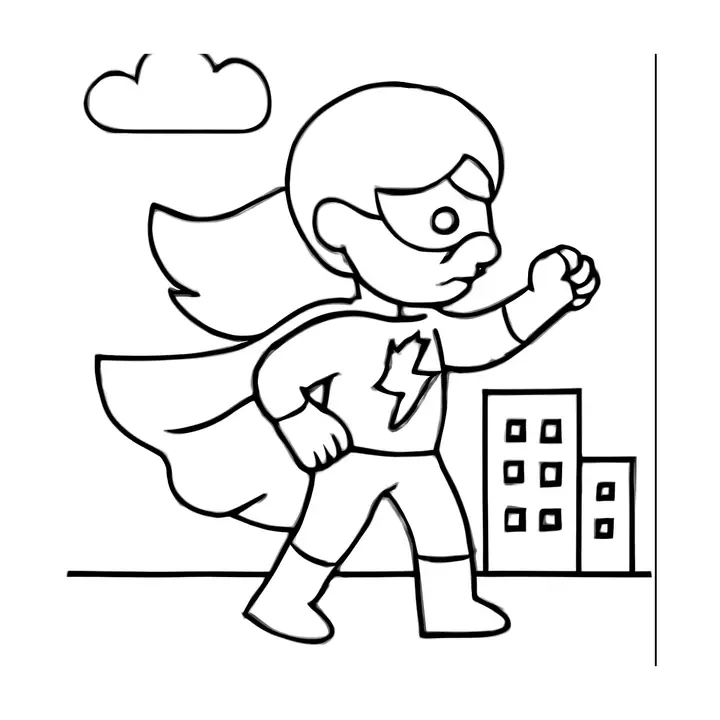 Coloriage super-héros gratuit pour petits artistes