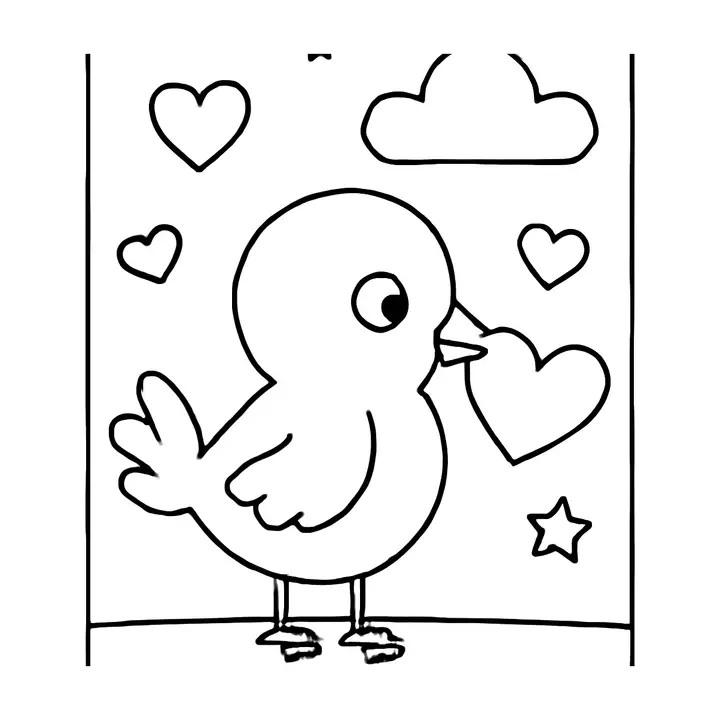 Coloriage Saint-Valentin gratuit pour petits artistes