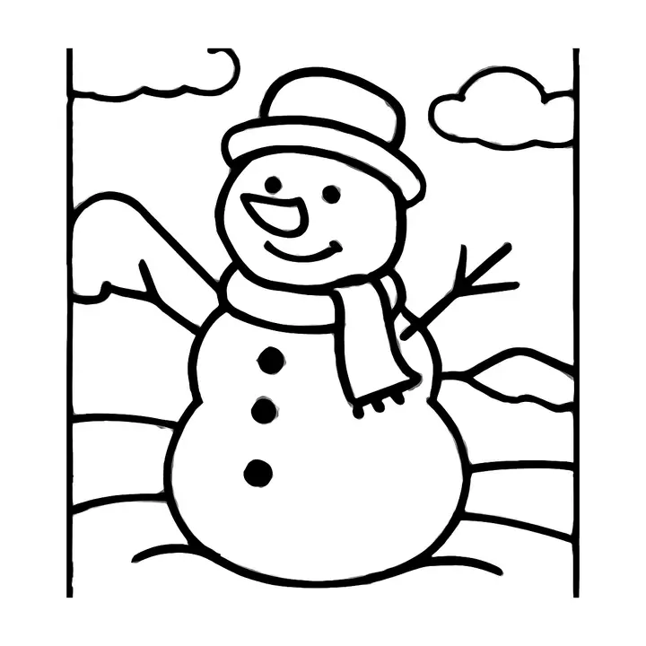 Coloriage hiver magique à imprimer pour les enfants