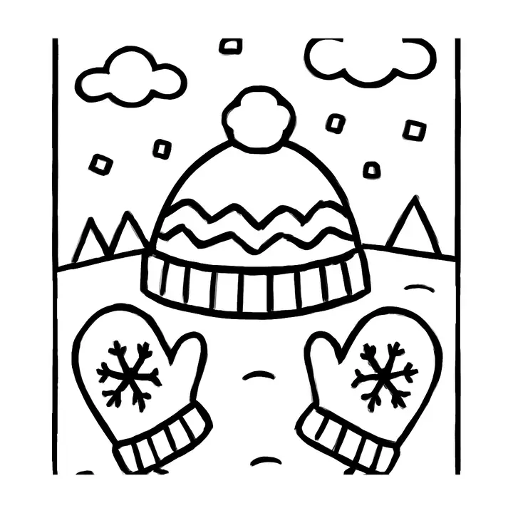 Coloriage neige magique à imprimer pour enfants