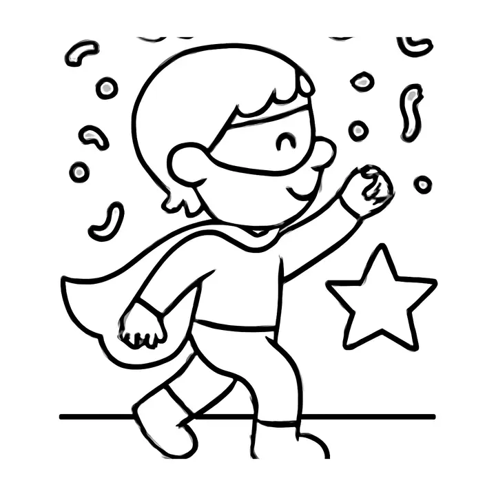 Coloriage Carnaval à imprimer