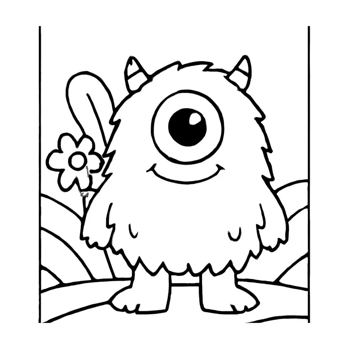 Coloriage Monstres gentils à imprimer