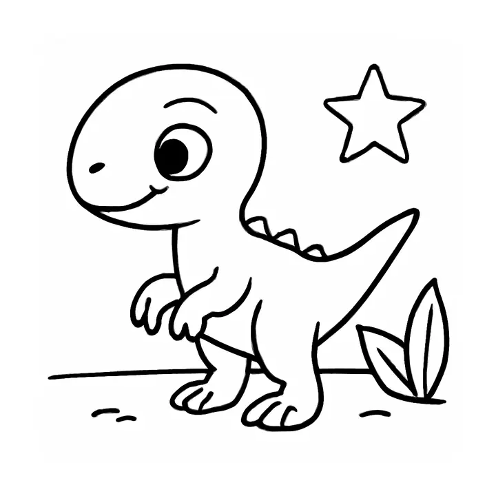 Coloriage de dinosaures amusants à imprimer gratuitement