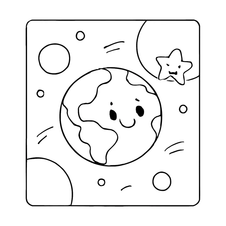 Coloriage Espace à imprimer