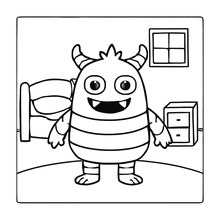 Coloriage Monstres gentils à imprimer