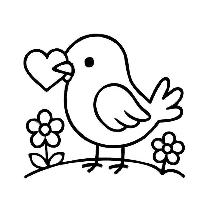 Coloriage Saint-Valentin à imprimer