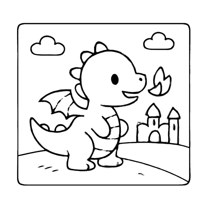 Coloriage Dragons à imprimer