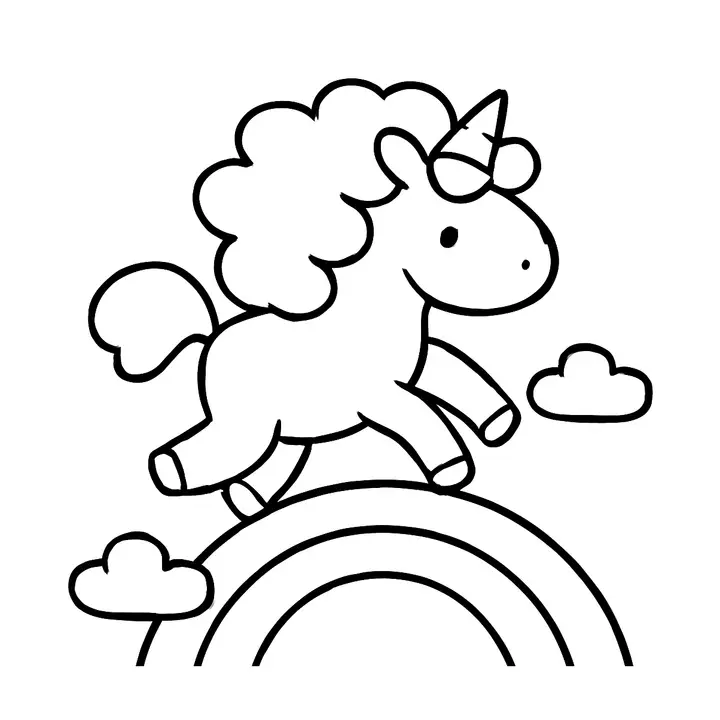 Coloriage Licornes à imprimer