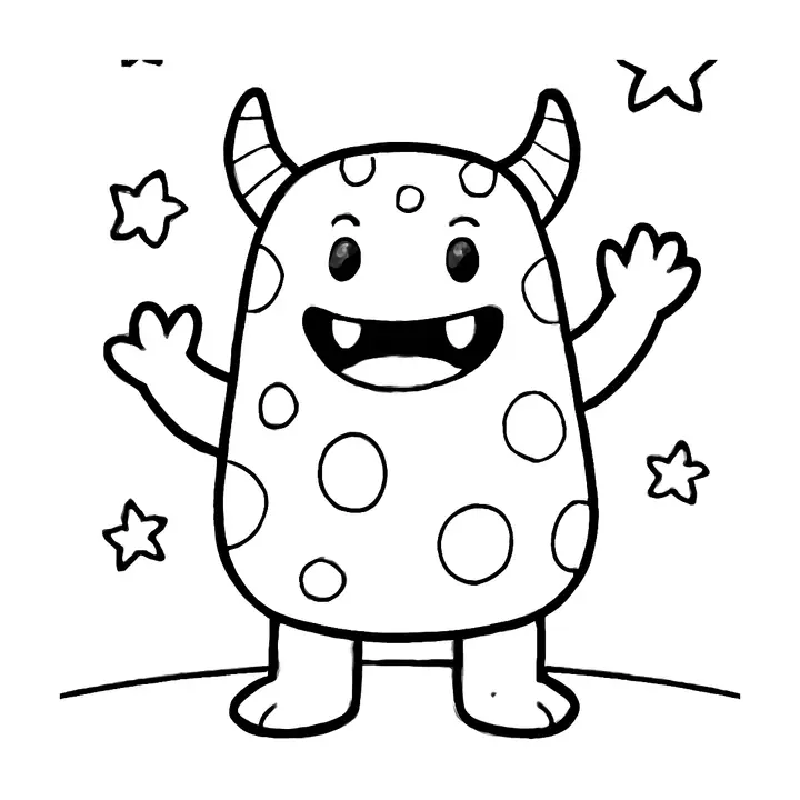 Coloriage Monstres gentils à imprimer