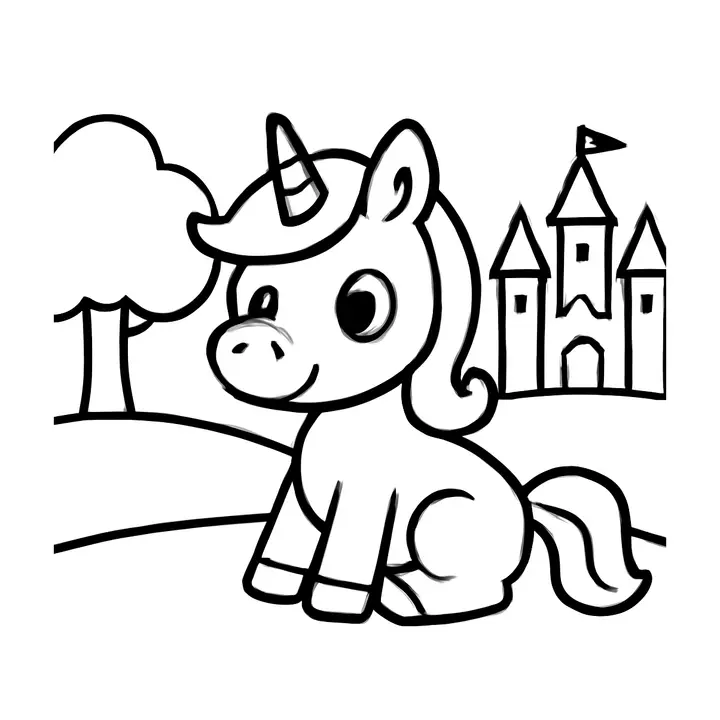 Coloriage Licornes à imprimer