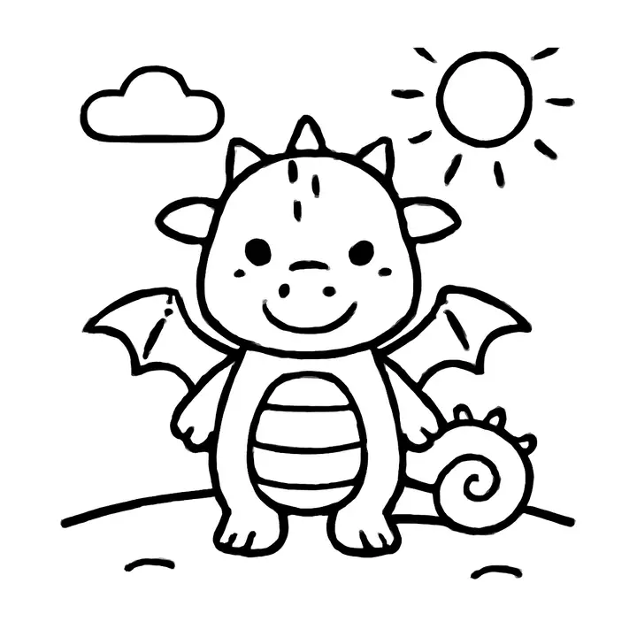 Coloriage Dragons à imprimer