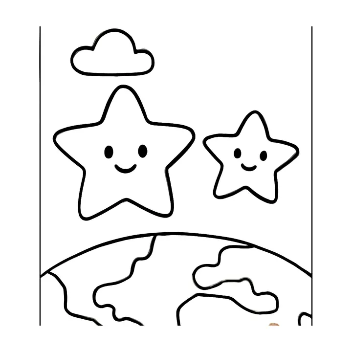 Coloriage Espace à imprimer